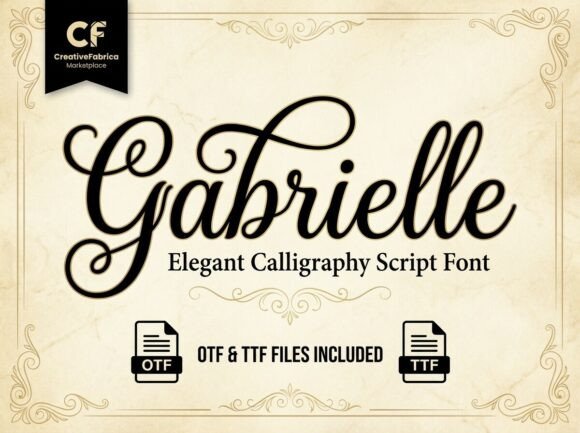 Discover Gabrielle: A Decorative Display Font for Headlines