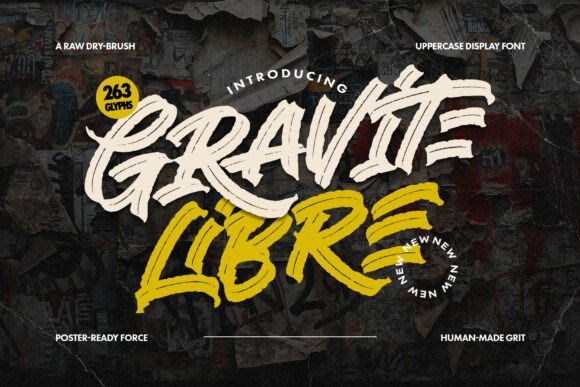 Gravité Libre: The Uncompromising Display Typeface for Bold Design